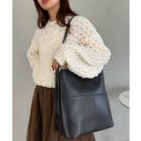 ブラック | 外ポケットスクエアPUトートバッグ | Outfitter lab