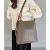 グレイッシュベージュ | 外ポケットスクエアPUトートバッグ | Outfitter lab