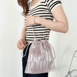 メタリックプリーツ ティアード巾着ショルダーバッグ | Outfitter lab | 詳細画像18