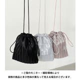 メタリックプリーツ ティアード巾着ショルダーバッグ | Outfitter lab | 詳細画像25