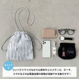 メタリックプリーツ ティアード巾着ショルダーバッグ | Outfitter lab | 詳細画像3