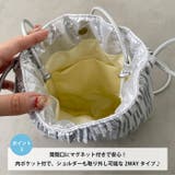 メタリックプリーツ ティアード巾着ショルダーバッグ | Outfitter lab | 詳細画像4