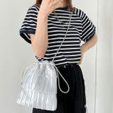 メタリックプリーツ ティアード巾着ショルダーバッグ | Outfitter lab | 詳細画像7