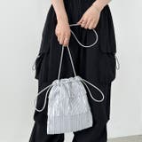 メタリックプリーツ ティアード巾着ショルダーバッグ | Outfitter lab | 詳細画像9