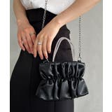 ブラック | 2WAYギャザーレザーミニバッグ | Outfitter lab