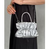 シルバー | 2WAYギャザーレザーミニバッグ | Outfitter lab