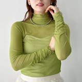 袖シャーリングメロウハイネックシアーインナートップス | Outfitter lab | 詳細画像15