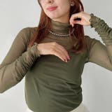 袖シャーリングメロウハイネックシアーインナートップス | Outfitter lab | 詳細画像30