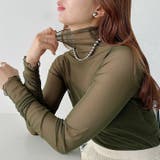 袖シャーリングメロウハイネックシアーインナートップス | Outfitter lab | 詳細画像32