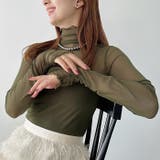 袖シャーリングメロウハイネックシアーインナートップス | Outfitter lab | 詳細画像34