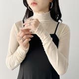 袖シャーリングメロウハイネックシアーインナートップス | Outfitter lab | 詳細画像64