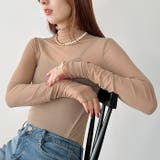 袖シャーリングメロウハイネックシアーインナートップス | Outfitter lab | 詳細画像50