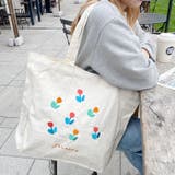【A4収納可】フラワー刺繍トートバッグ | Outfitter lab | 詳細画像7 
