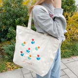 【A4収納可】フラワー刺繍トートバッグ | Outfitter lab | 詳細画像9 