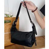 ブラック | フェイクレザーベルトデザインハンドバッグ | Outfitter lab