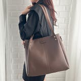 【A4収納可能】PUダブルショルダートートバッグ ショルダーバッグ | Outfitter lab | 詳細画像12