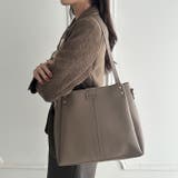 【A4収納可能】PUダブルショルダートートバッグ ショルダーバッグ | Outfitter lab | 詳細画像24 