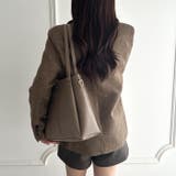 【A4収納可能】PUダブルショルダートートバッグ ショルダーバッグ | Outfitter lab | 詳細画像26 