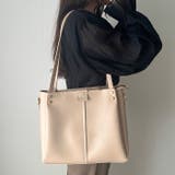 【A4収納可能】PUダブルショルダートートバッグ ショルダーバッグ | Outfitter lab | 詳細画像38 