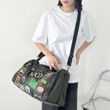 【大容量】ワッペンスタッズデザインボストンバッグ トラベルバッグ | Outfitter lab | 詳細画像13 