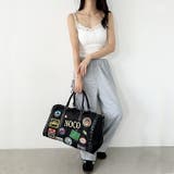 【大容量】ワッペンスタッズデザインボストンバッグ トラベルバッグ | Outfitter lab | 詳細画像8 