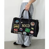 ブラック | 【大容量】ワッペンスタッズデザインボストンバッグ トラベルバッグ | Outfitter lab