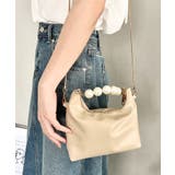ベージュ | 2wayパールハンドル ハンドバッグ クラッチバッグ  | Outfitter lab