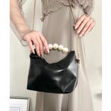 ブラック | 2wayパールハンドル ハンドバッグ クラッチバッグ  | Outfitter lab