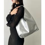 シルバー | 【A4収納可】PUワンハンドルショルダーバッグ トートバッグ | Outfitter lab