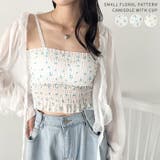 カップ付き小花柄キャミソール | Outfitter lab | 詳細画像1 