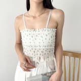 カップ付き小花柄キャミソール | Outfitter lab | 詳細画像13 