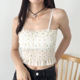 カップ付き小花柄キャミソール | Outfitter lab | 詳細画像15 