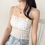 カップ付き小花柄キャミソール | Outfitter lab | 詳細画像6 