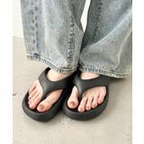 ブラック | 軽量 クッションソールビーチサンダル トングサンダル | Outfitter lab