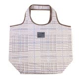 グレンチェック・ブラウン | 保冷エコバッグ 折りたたみ保冷バッグ ファスナー開閉 | At First