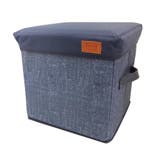 デニム・ネイビー | 片付く収納スツール 収納ボックス リビング収納 | At First