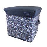 フラワー・ネイビー | 片付く収納スツール 収納ボックス リビング収納 | At First