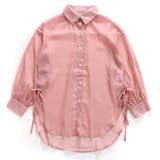 ピンク | シアーシャツ レディース 薄手 脇リボン 羽織 ゆったり 春夏秋 | Belle Cie