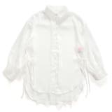 オフホワイト | シアーシャツ レディース 薄手 脇リボン 羽織 ゆったり 春夏秋 | Belle Cie
