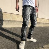 シャドウプリント ブラックデニムパンツ メンズ | At Marvelous | 詳細画像5