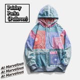パネル ペイズリー スウェットパーカー | At Marvelous | 詳細画像1