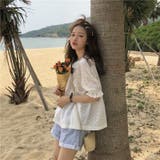 ガーリー スモック ブラウス カラミ刺繍 リゾートコーデ | Belle Cie | 詳細画像7