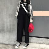 ブラック | オーバーオール レディース ワークカジュアル つなぎ ロングパンツ サロペット | Belle Cie