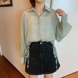 シアーシャツ レディース 薄手 脇リボン 羽織 ゆったり 春夏秋 | Belle Cie | 詳細画像12