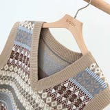 ノルディック ニットベスト レディース | Belle Cie | 詳細画像8 