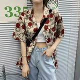 レッド | 花柄 シャツ レディース | Belle Cie