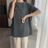 チャコールグレー | ボックスロゴ Tシャツ レディース | Belle Cie
