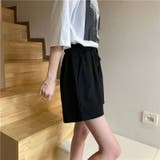 スウェットショートパンツ レディース ハイウエスト ゆったり 美脚 | Belle Cie | 詳細画像7