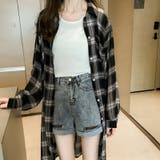 シャツワンピース チェック 長袖 | Belle Cie | 詳細画像10