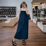 ネイビー | キャミワンピース デニム サロペット | Belle Cie